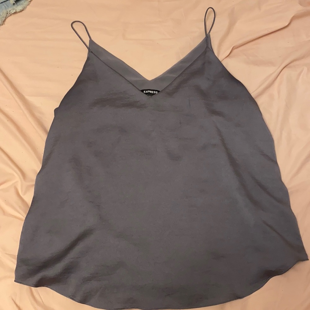 Flowy Silver Tank Top